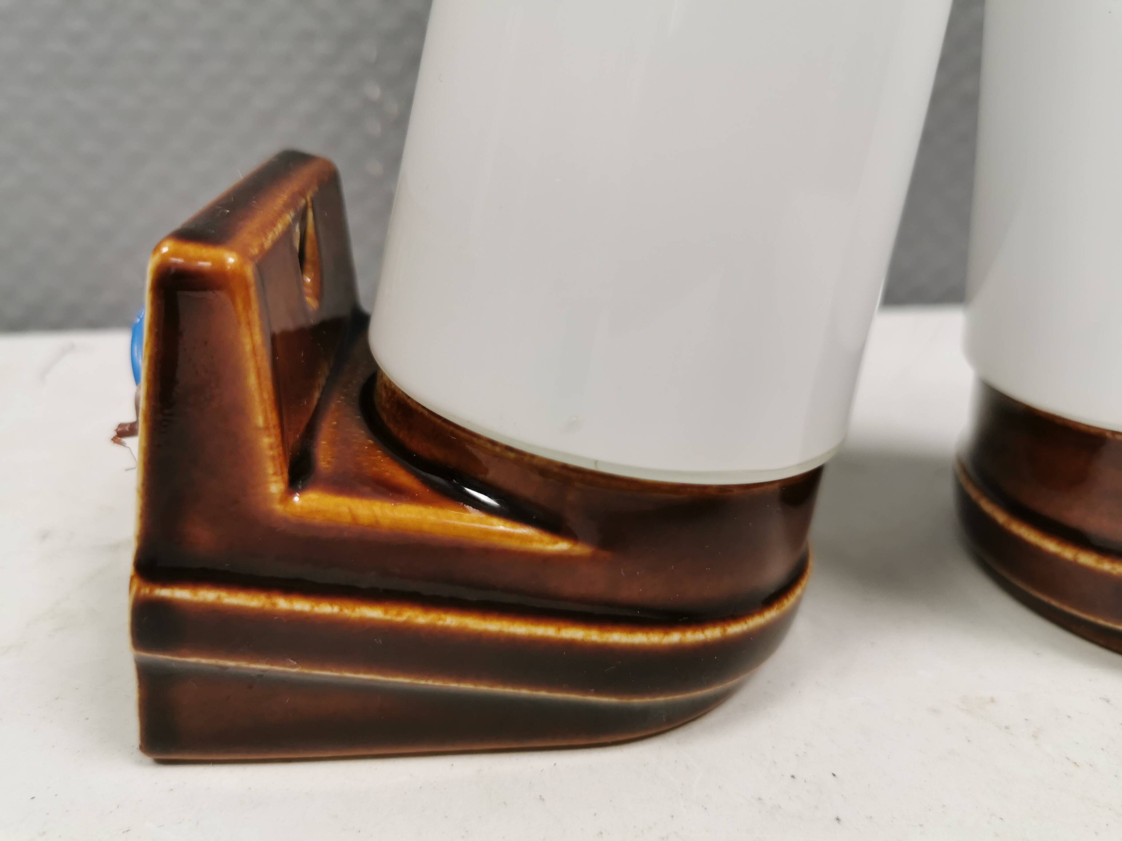 Ceramic bathroom lamp designed by Sigvard Bernadotte for Ifö Sweden 60-70s