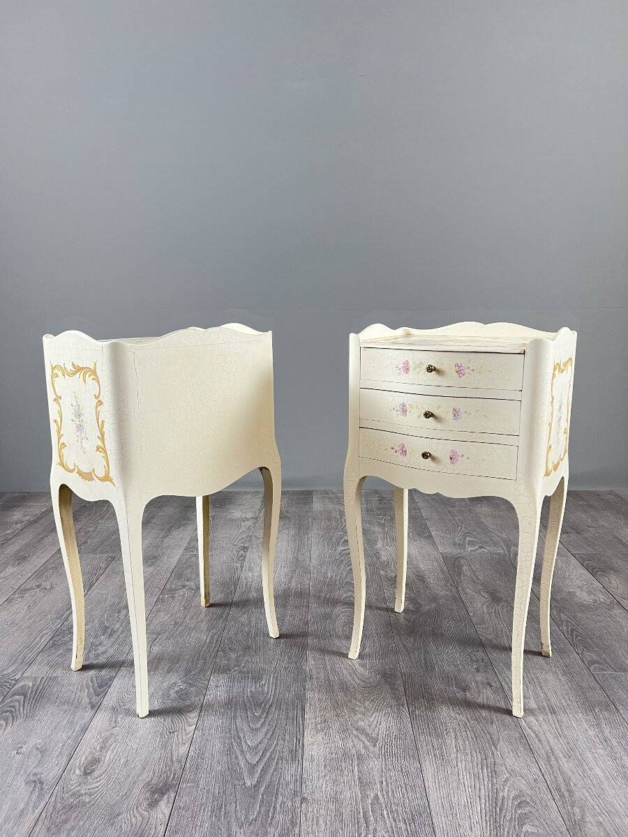 Pair of Louis XV style bedside tables, 20th century.