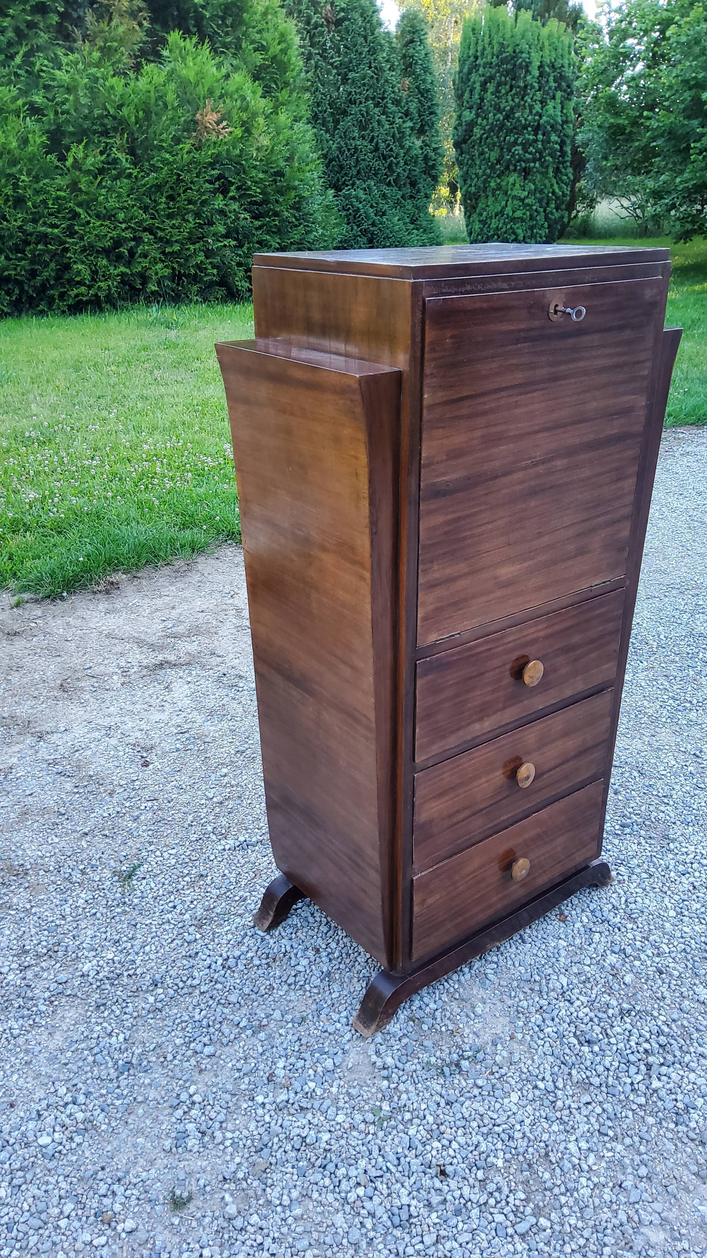 Art Deco secretary in mahogany 1930