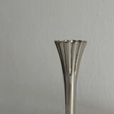 slender chrome metal candlestick