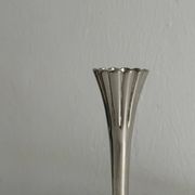 slender chrome metal candlestick