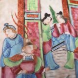 Polylobed oval dish in Cantonese porcelain - 19th century