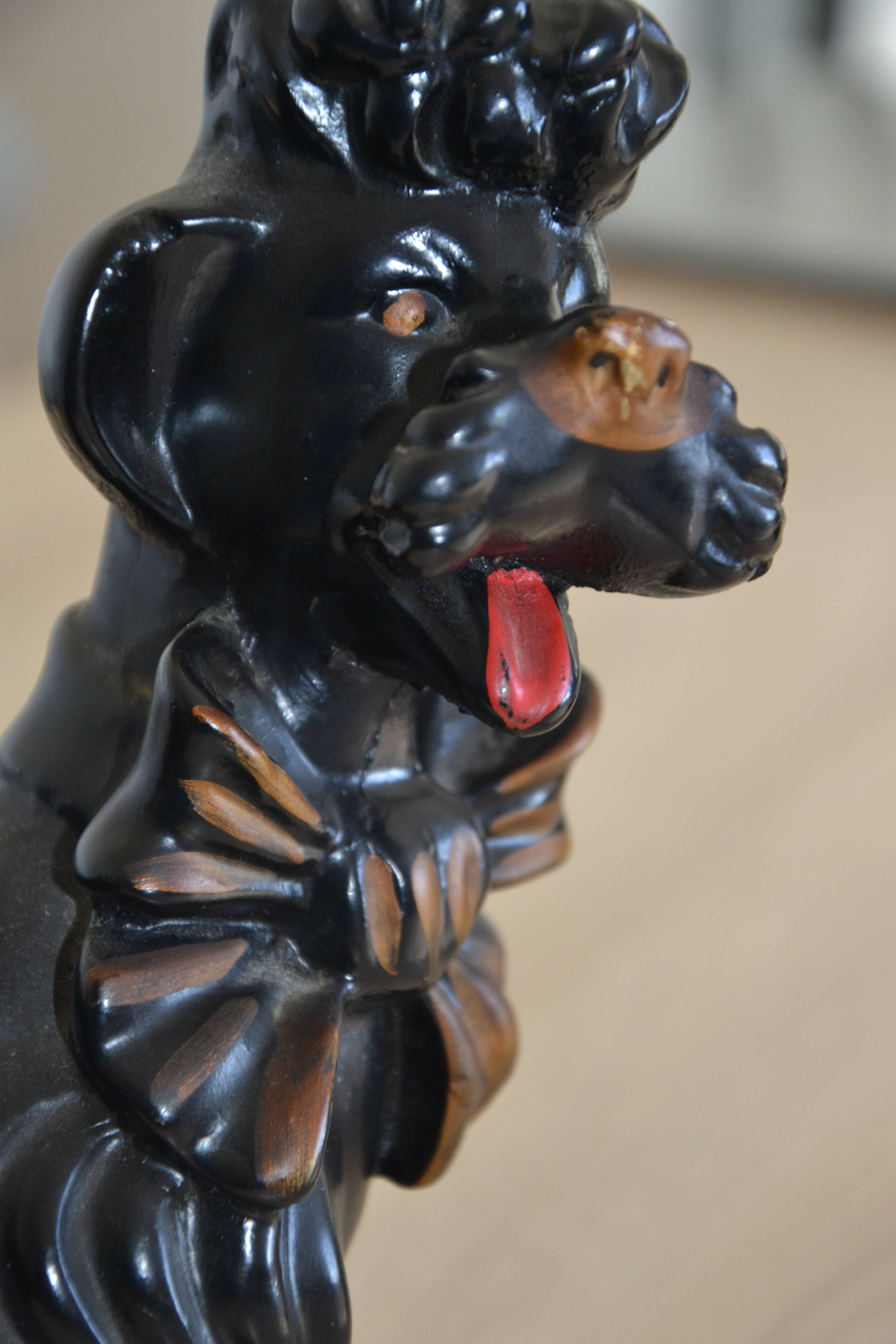 vintage ceramic poodle animal