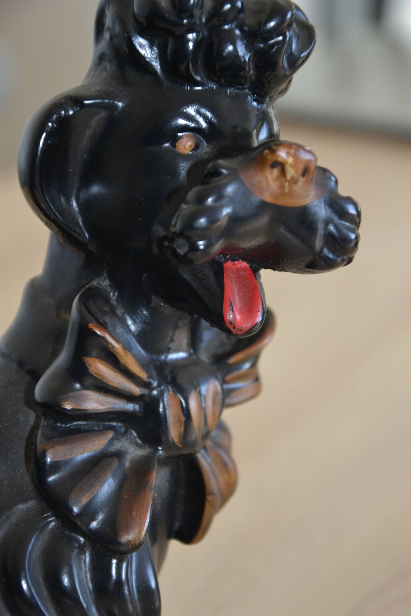 vintage ceramic poodle animal