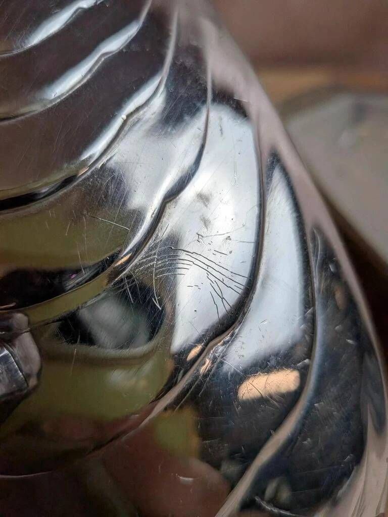 Vintage Art Deco silver-plated butter dish – Shell