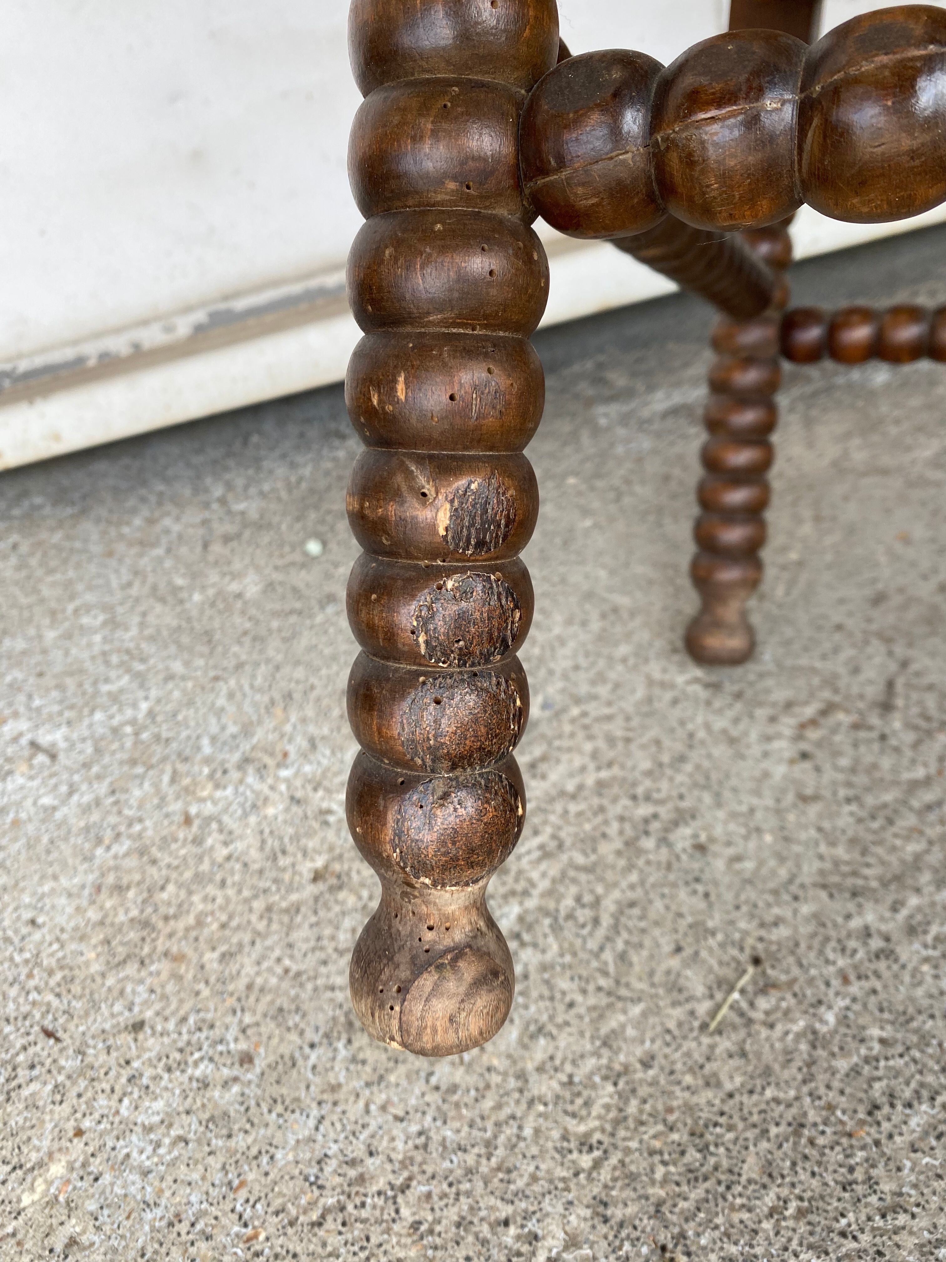 Pair of beaded armchairs