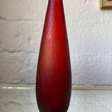 Art Deco style red glass vase
