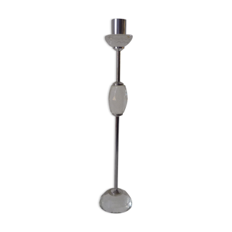 Candlestick in crystal and metal