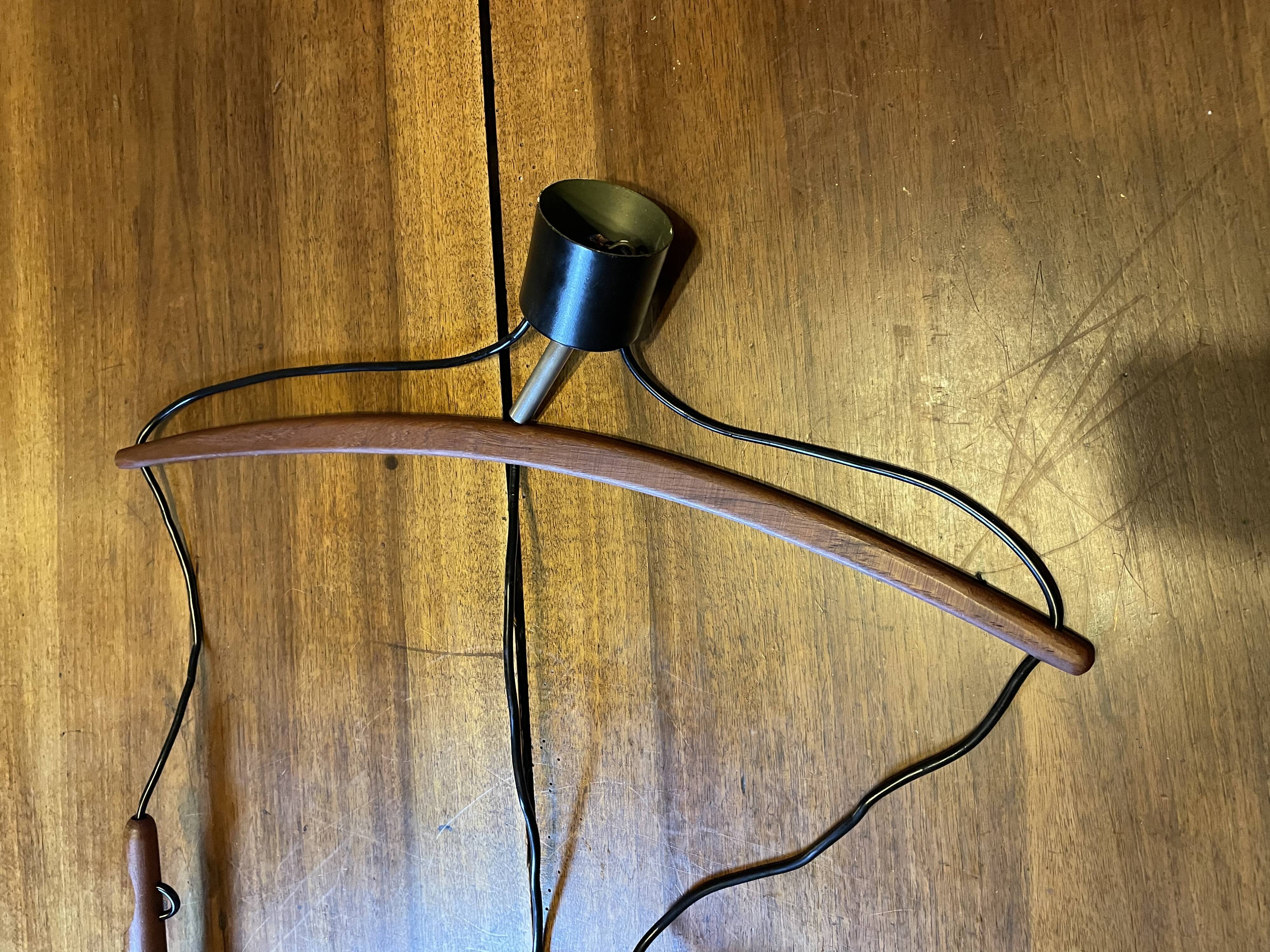 Scandinavian teak pendant light