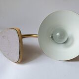 Petite lampe de table laquée beige du milieu du siècle avec abat-jour réglable, années 1950