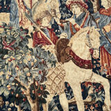 Vintage tapestry hand-screen printed in France