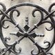 Pair of old cast iron door grilles