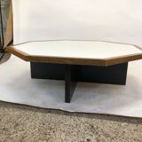 Vintage coffee table wenge hexagon 1960