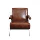 Fauteuil contemporain en cuir et métal