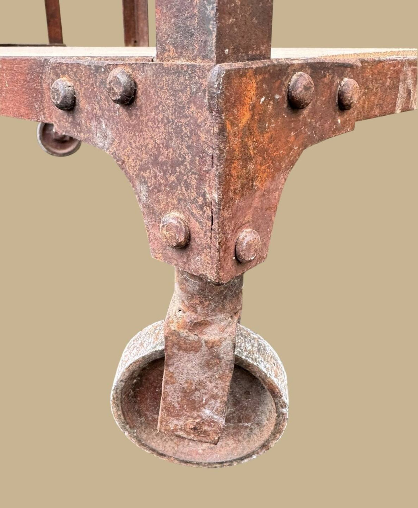 Old industrial shelf, workshop furniture