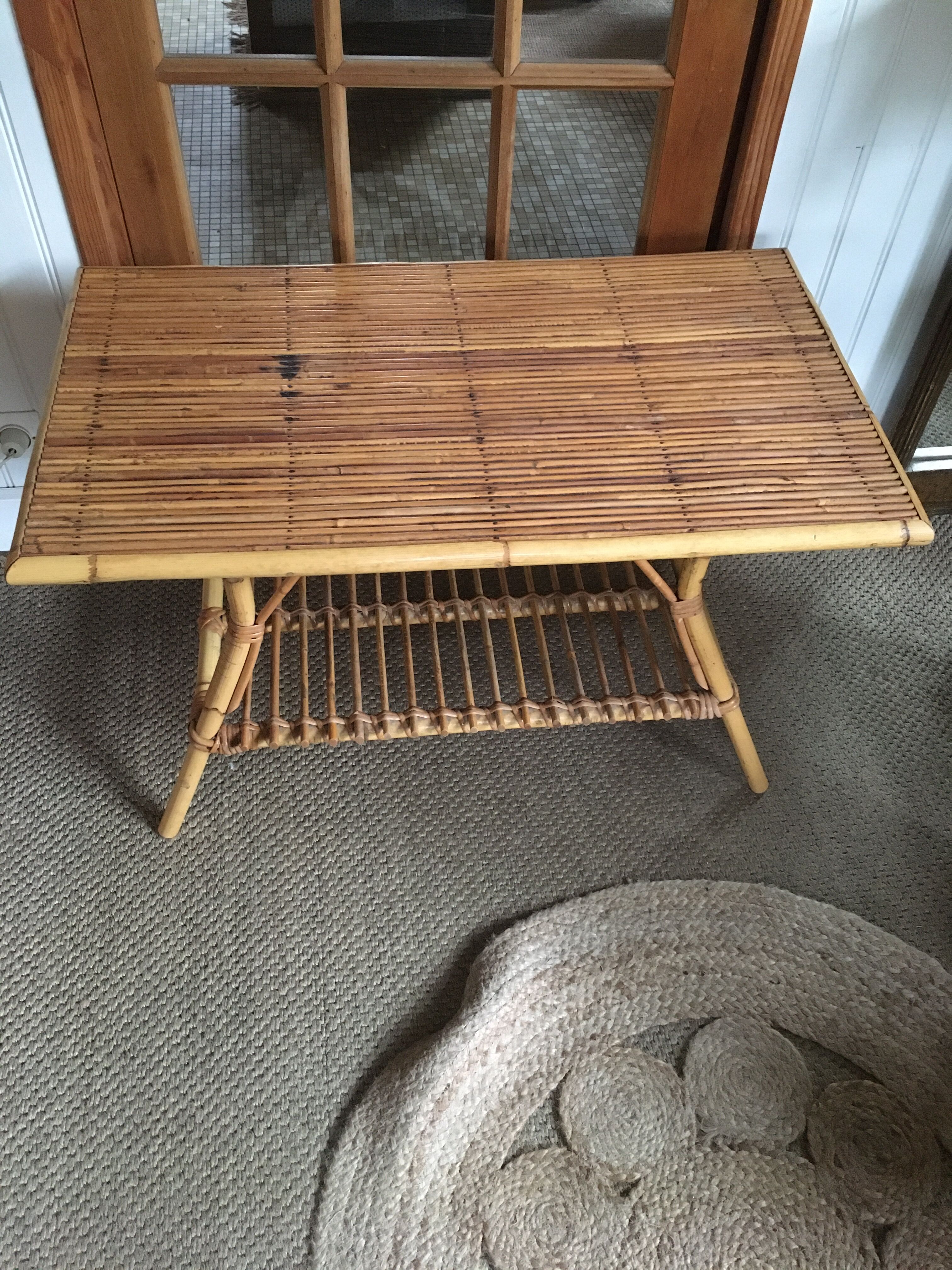Rattan coffee table