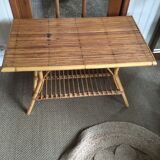 Table basse en rotin