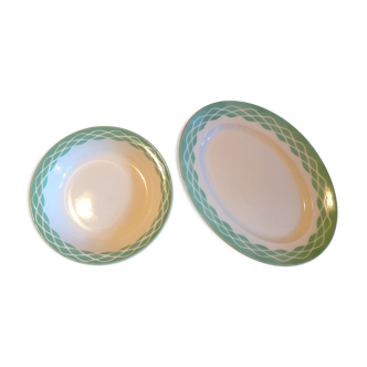 Plats digoin vintage des années 50