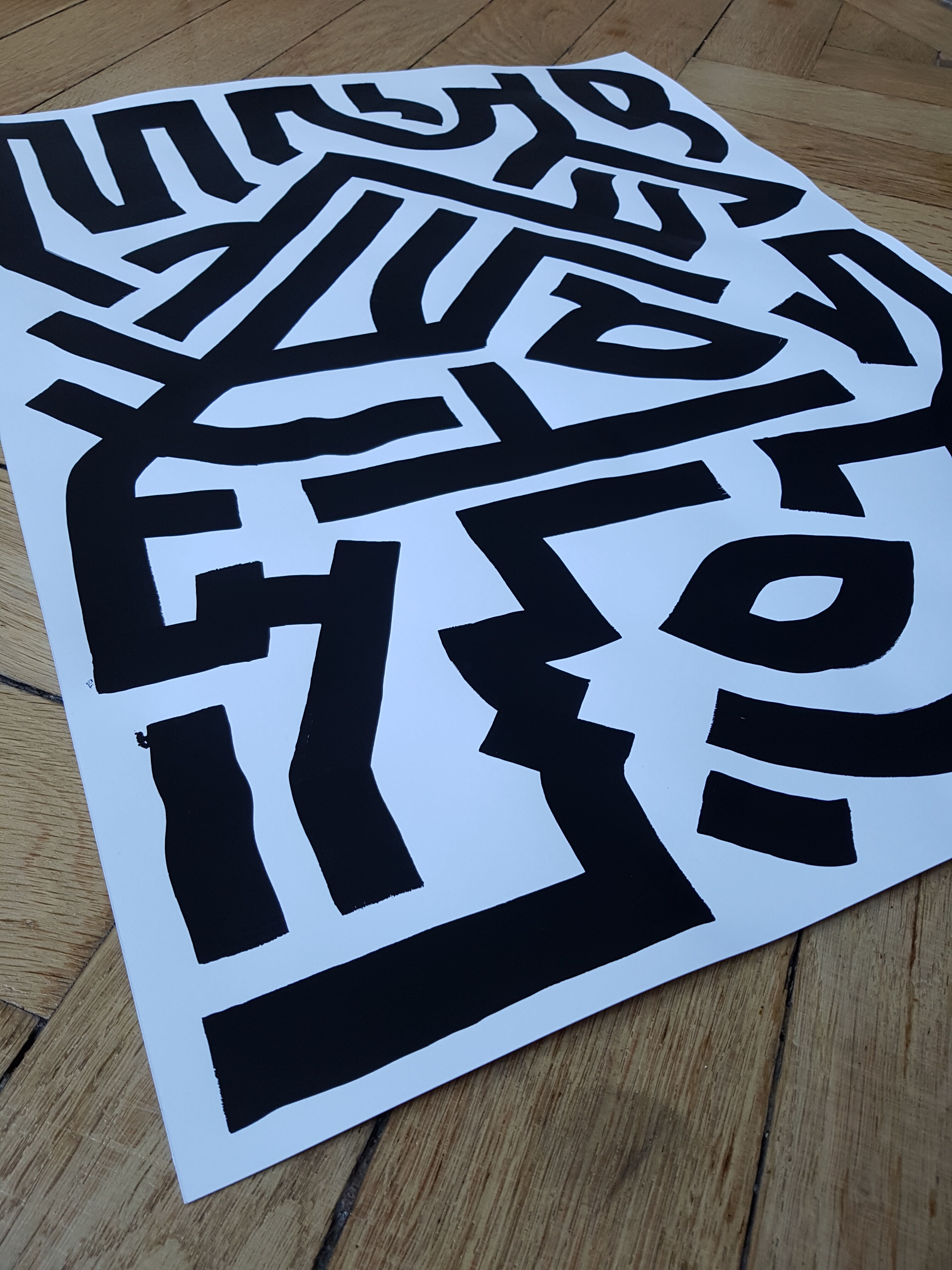 Painting on paper - "Roof"