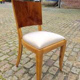 Series of Art Deco walnut chairs
