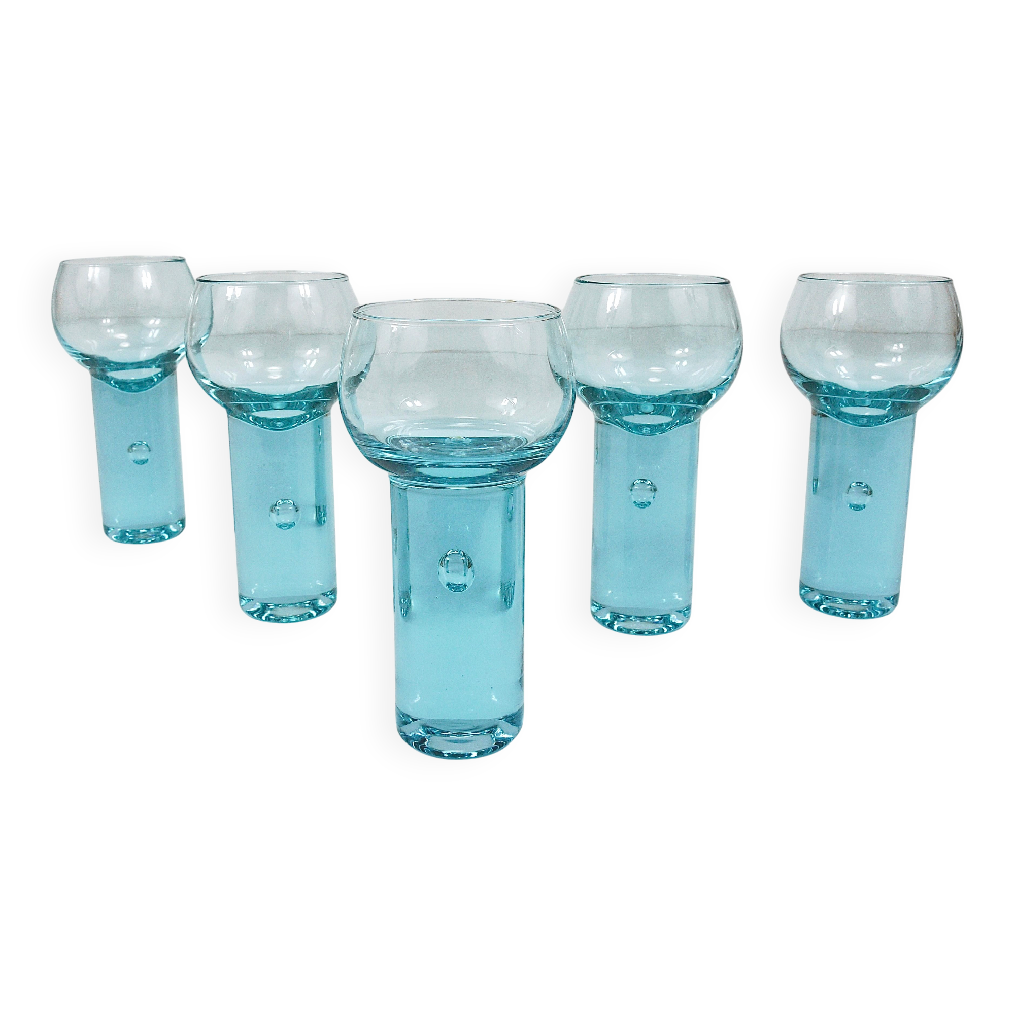 6 Chameleon Aperitif Glasses Sergio Asti, Arnolfo Di Cambio, Italy 1970