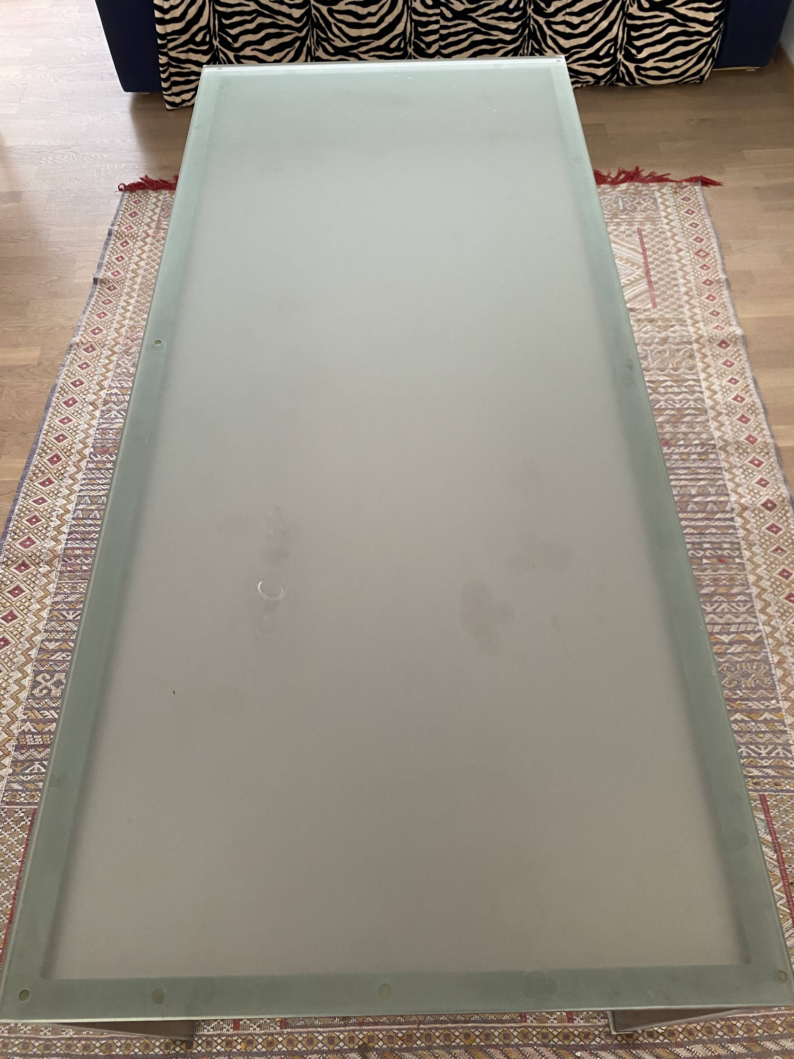 Table Design Conran Shop Paris Frosted glass and brushed metal