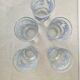 Set of 5 vintage glasses "Blue Fruit Pattern" 1970s - by Cervé Italy