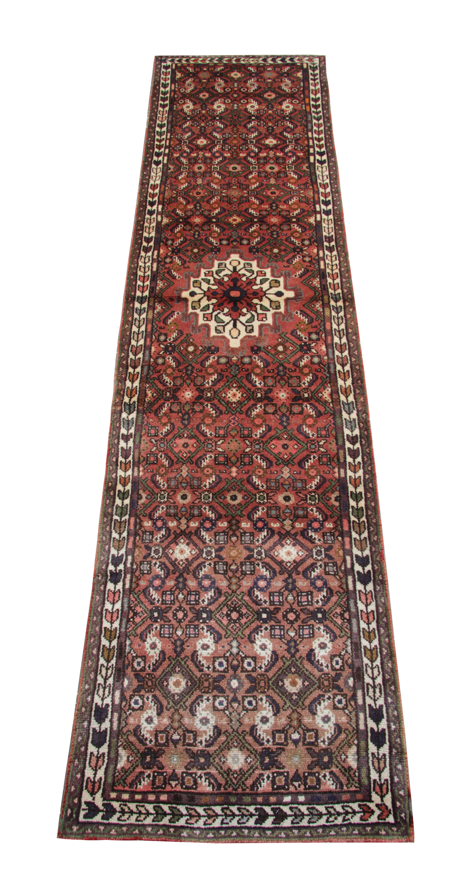 Persian runner rug, handmade oriental wool rug- 70x293cm