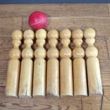 Old wooden bowling game