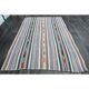 1970s Vintage Turkish Oushak Handmade Wool Cotton White Area Rug 176x250