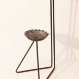 Perforated metal ashtray from the 1950s, vintage Rockabilly.