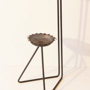 Perforated metal ashtray from the 1950s, vintage Rockabilly.