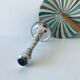 Twisted silver candle holder