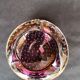 Purple bubble glass ashtray