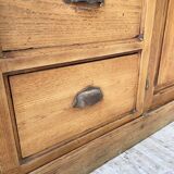 XXL solid oak counter sideboard