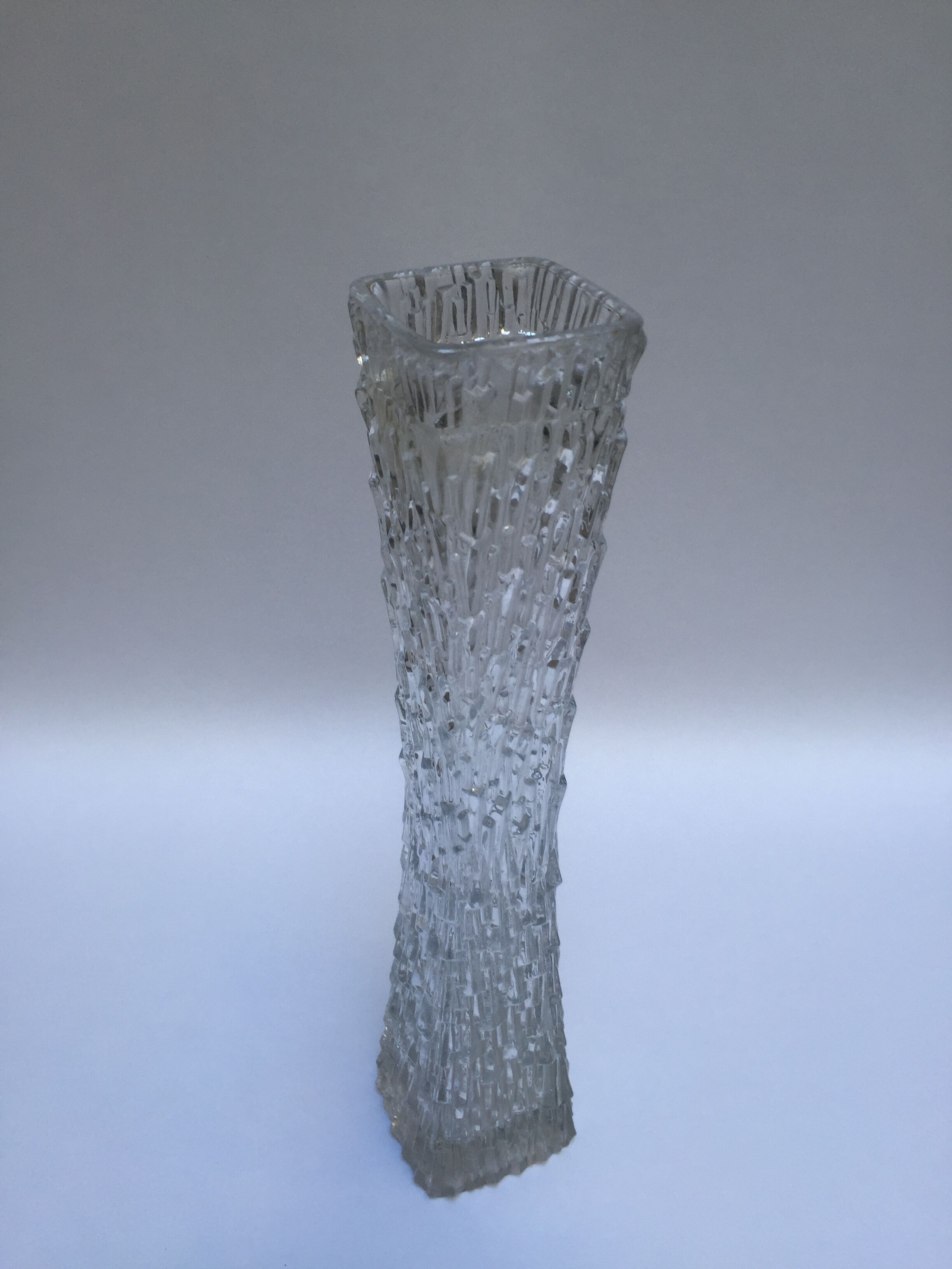 Brutalist glass vase 1970