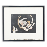 Ansgar Elde, Composition, Mixed Techniques on Cardboard, 1980s, Framed