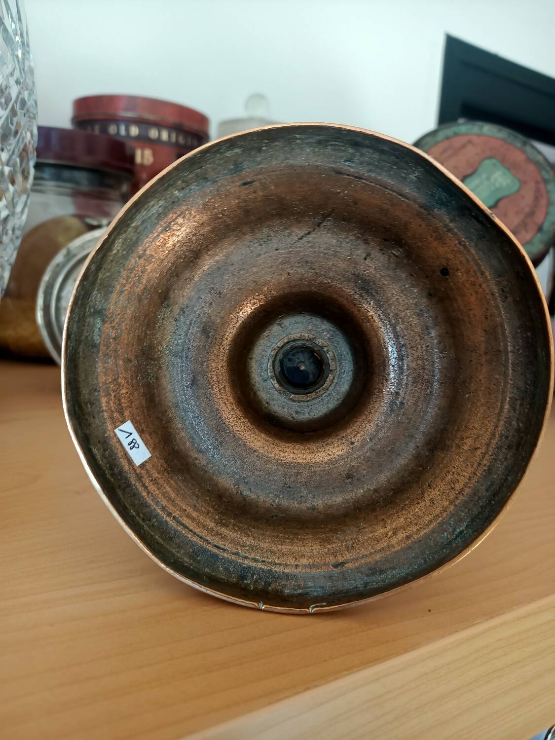 19th century copper candlestick