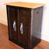 Small industrial metal storage unit.