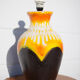 Vintage lamp stand, west Germany bay 6640 ceramic lamp foot, lamp base, pottery