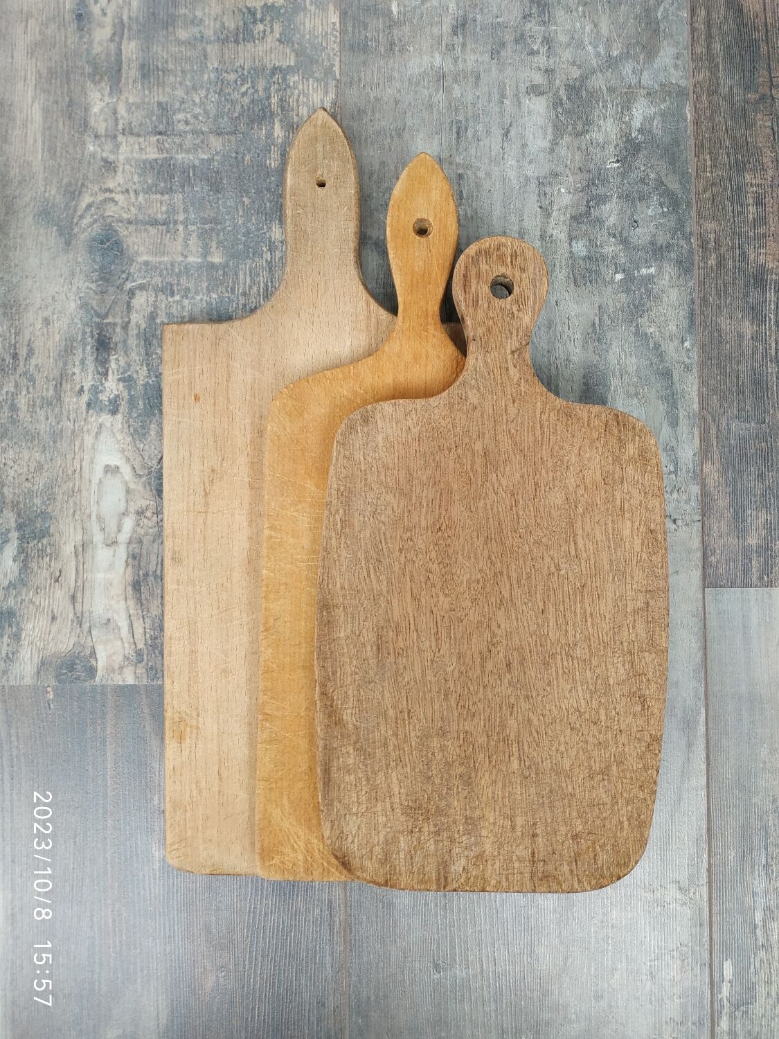Trio of wooden cutting boards