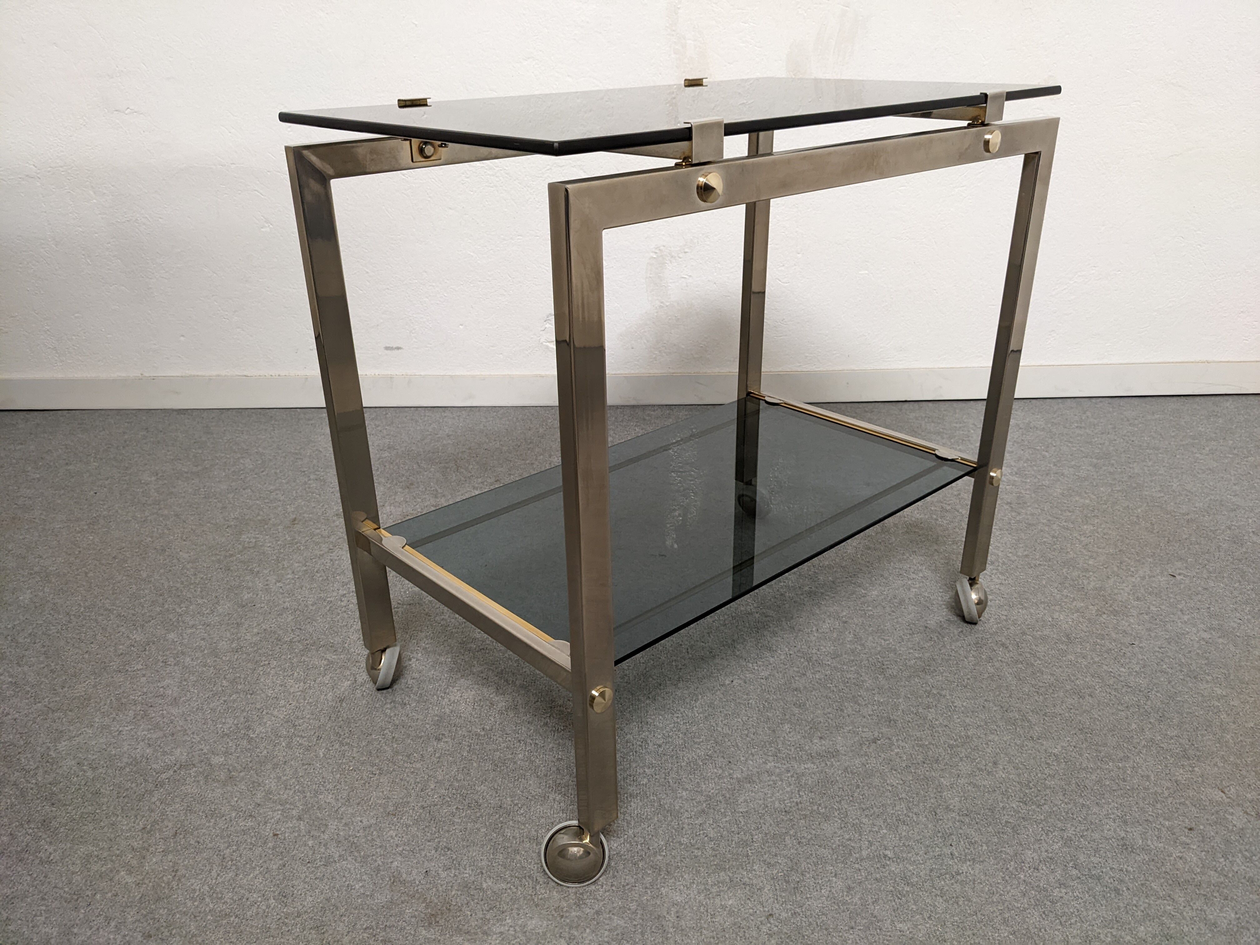 Dessert or side table on wheels from the 70s