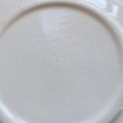 Vintage Gien plate – Ivory earthenware with romantic blue decoration