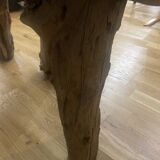 Carved teak bench
