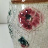 Moulded slip pitcher - late 19th century - Floral decoration in relief