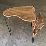 Rattan wicker side table