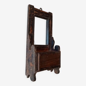 Miroir de barbier ethnique ancien début XXeme