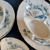 Service terre de fer 42 pieces Creil Montereau modele Cartels
