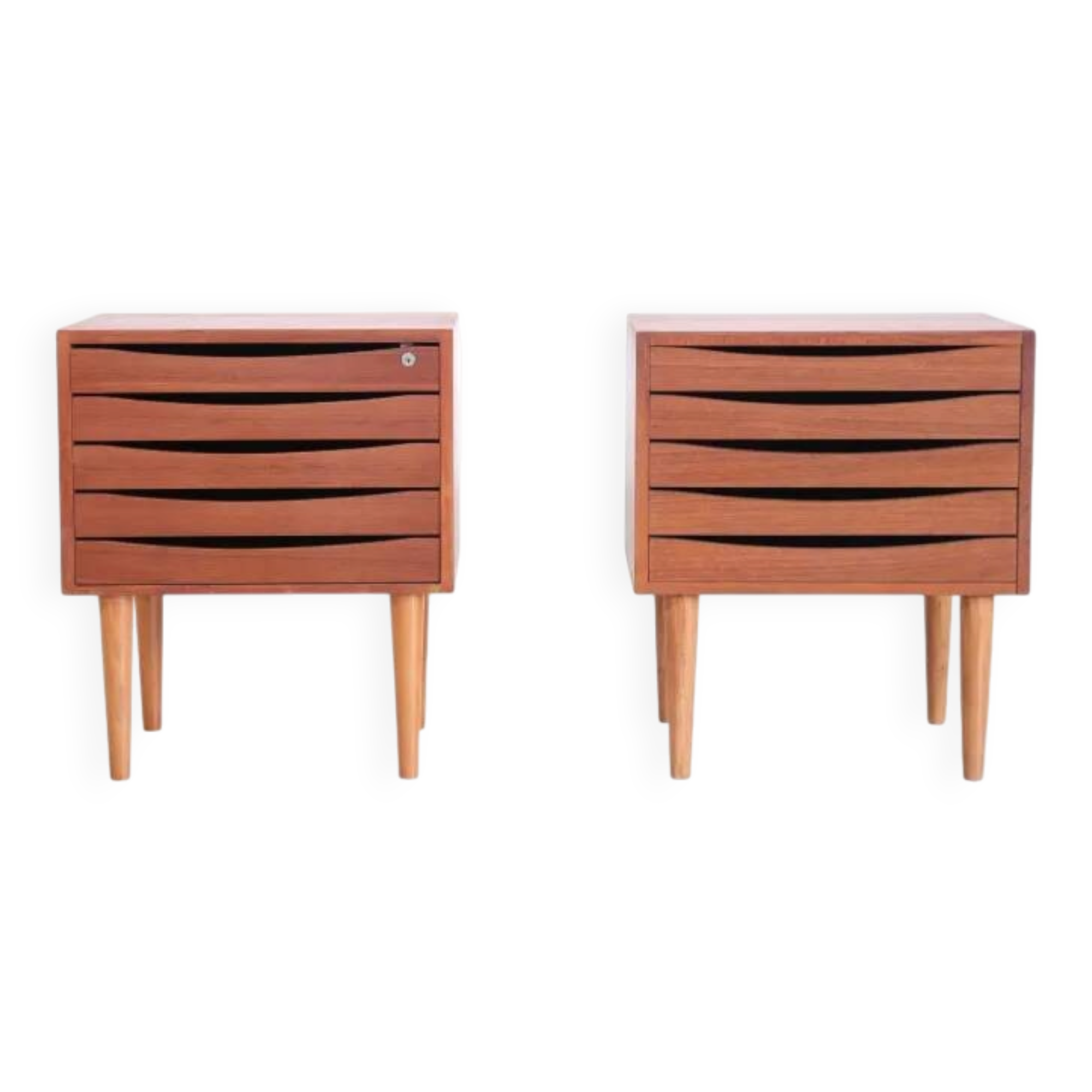 Danish design teak chests of drawers