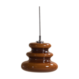 Orange suspension lamp, by Peill & Putzler, circa 1970